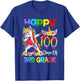 Dabbing Unicorn 100th Day Of School 3rd Grade Girls Teacher T-Shirt - T-Shirt | Royal