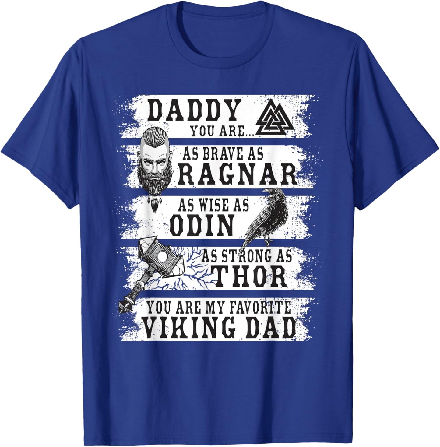 Retro Norse Mythology & Viking Saying - Best Viking Daddy T-Shirt - T-Shirt | Royal