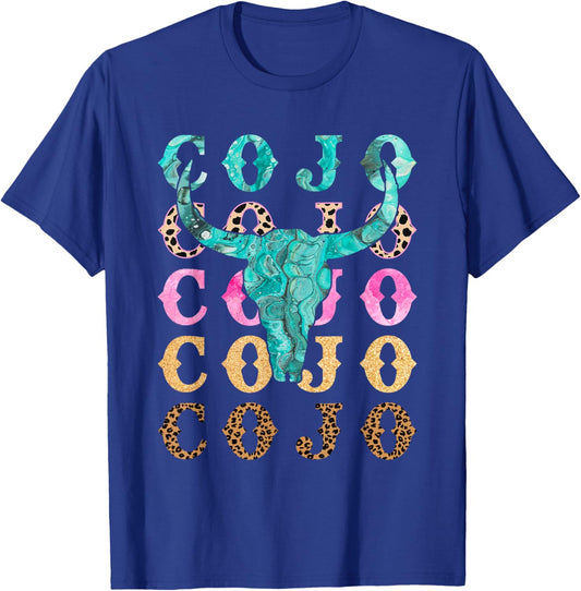 Retro Cojo Bull Skull Music Country 70s Cowboys Boot T-Shirt - T-Shirt | Royal