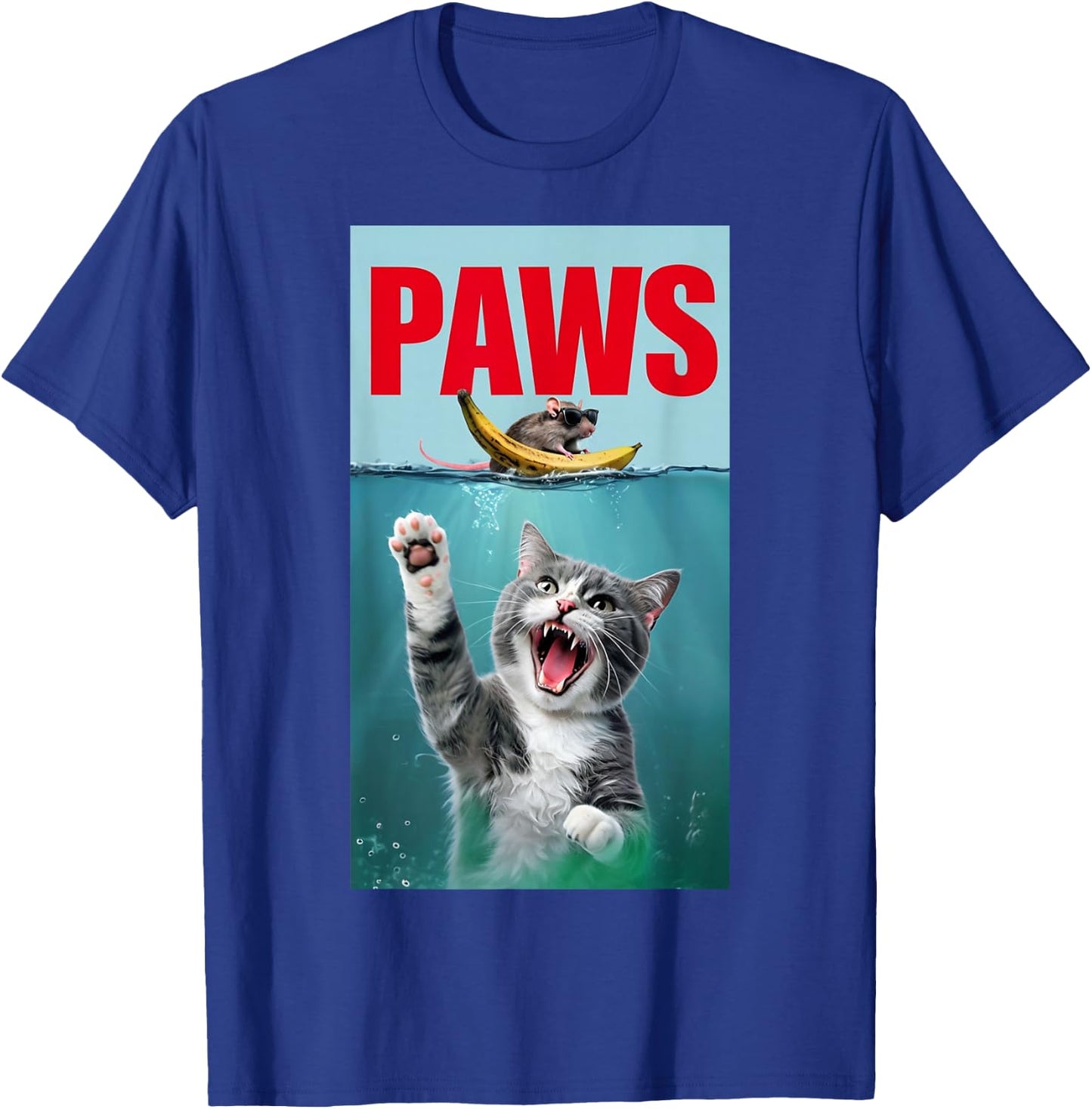 Funny Paws Shirt Paws Jaws Mouse T-Shirt - T-Shirt | Royal