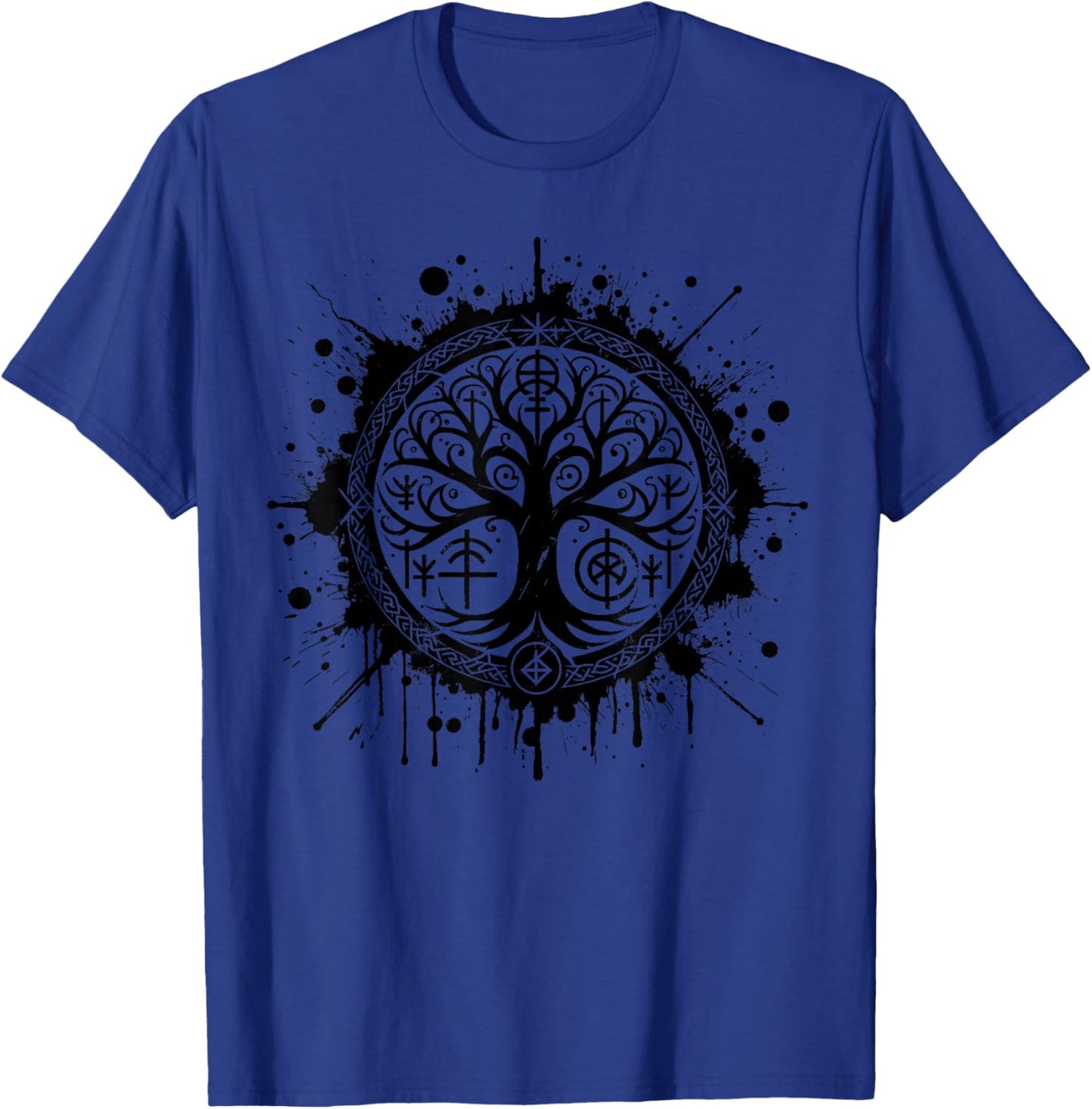 Cool Viking Yggdrasil Norse Tree of Life Graphic T-Shirt - T-Shirt | Royal