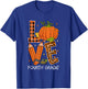 Love Fourth Grade Costume Pumpkin Pencils Thanksgiving Fall T-Shirt - T-Shirt | Royal