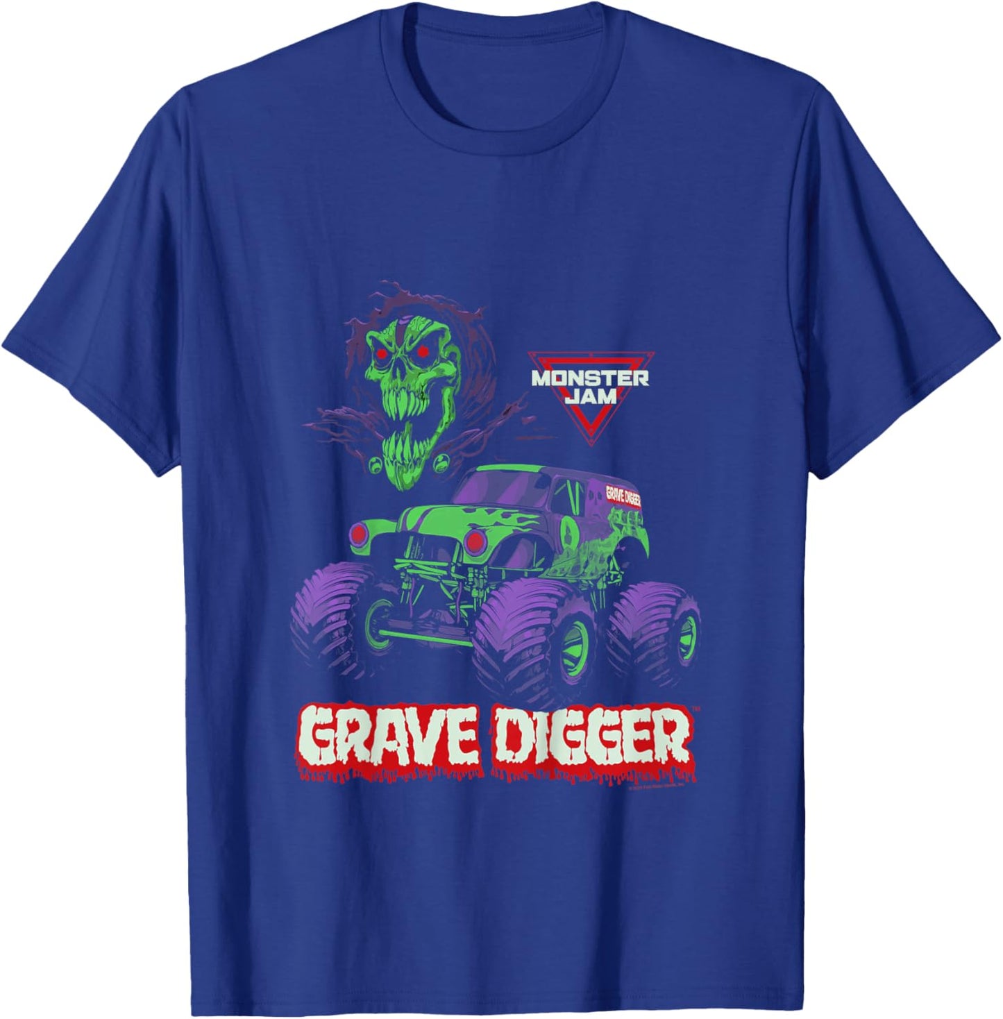 Monster Jam Grave Digger Monster Truck T-Shirt - T-Shirt | Royal