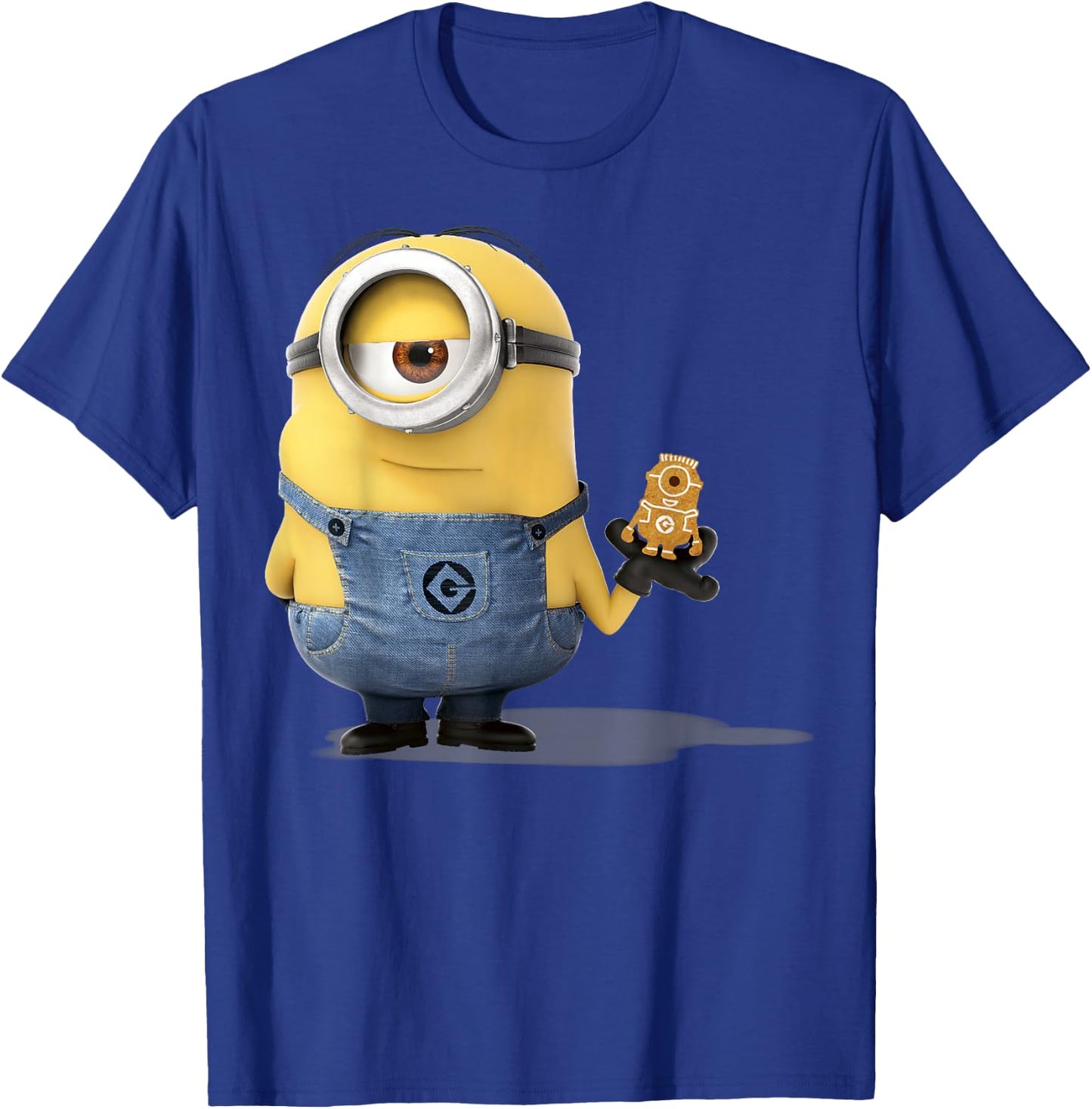 Despicable Me Minions Holding A Ginger Bread Minion Portrait Small T-Shirt - T-Shirt | Royal