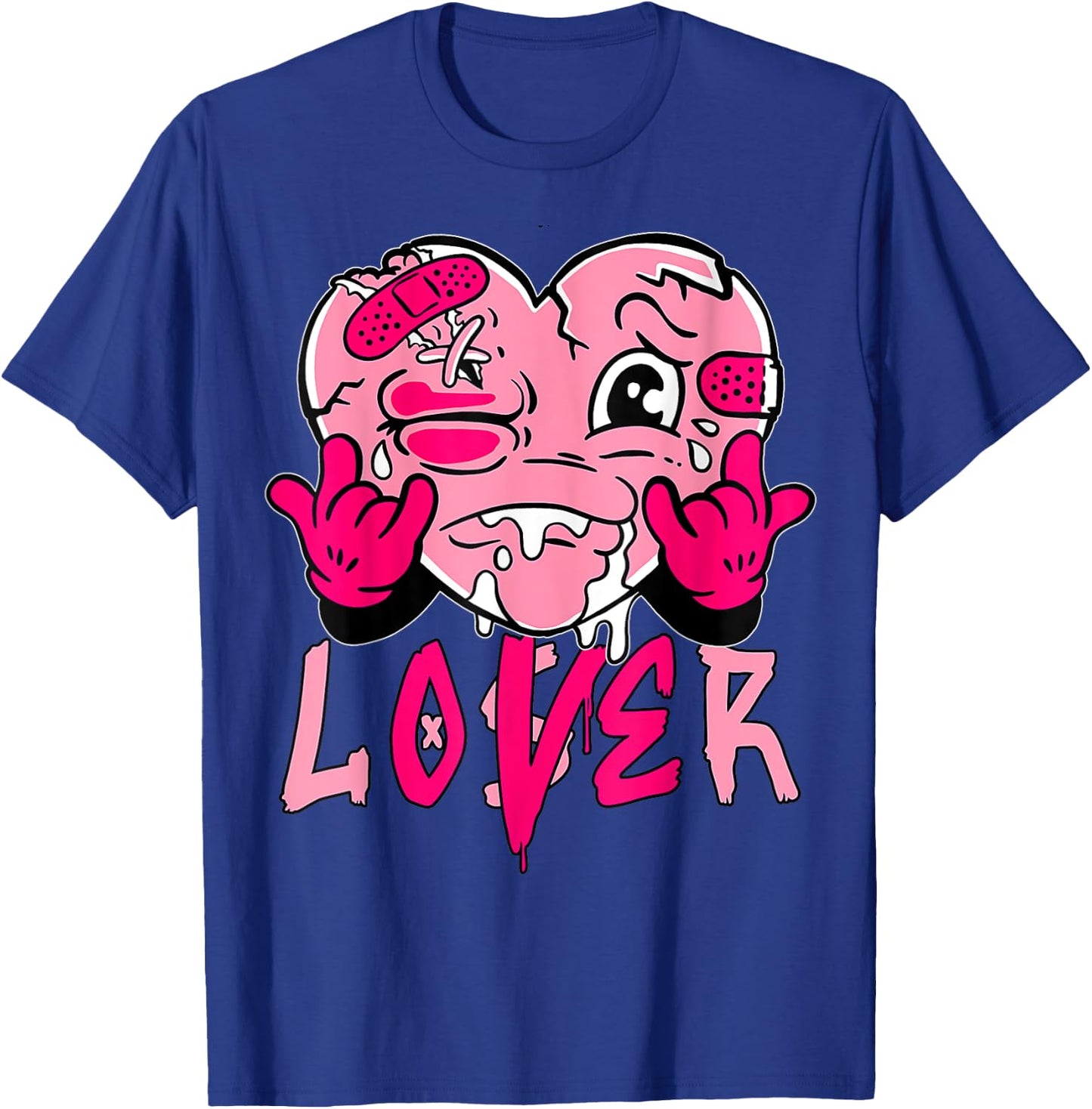 Pink Loser Lover Pink Drip Heart Matching Women T-Shirt - T-Shirt | Royal