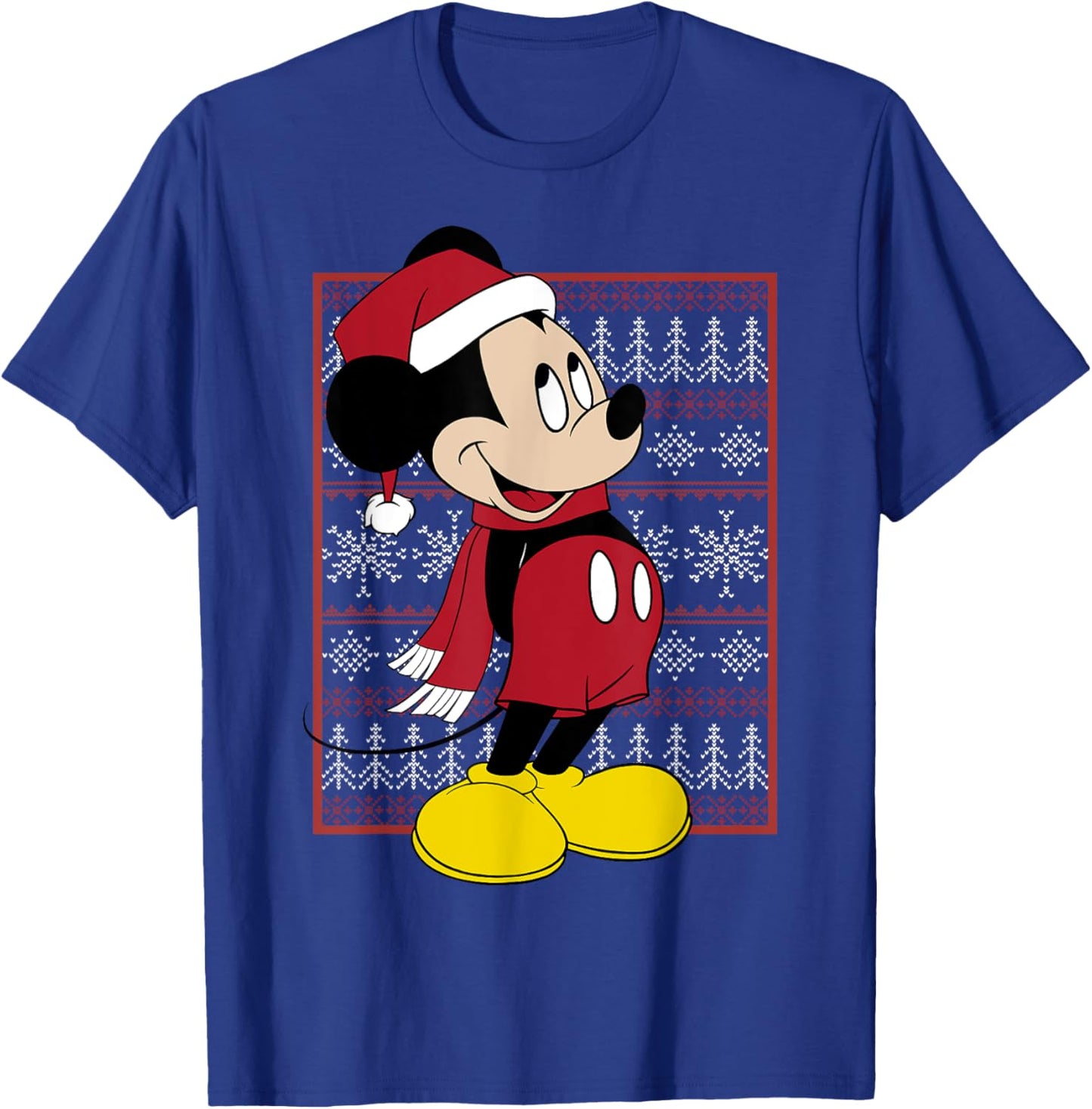 Disney Mickey Mouse Christmas Graphic T-Shirt - T-Shirt | Royal