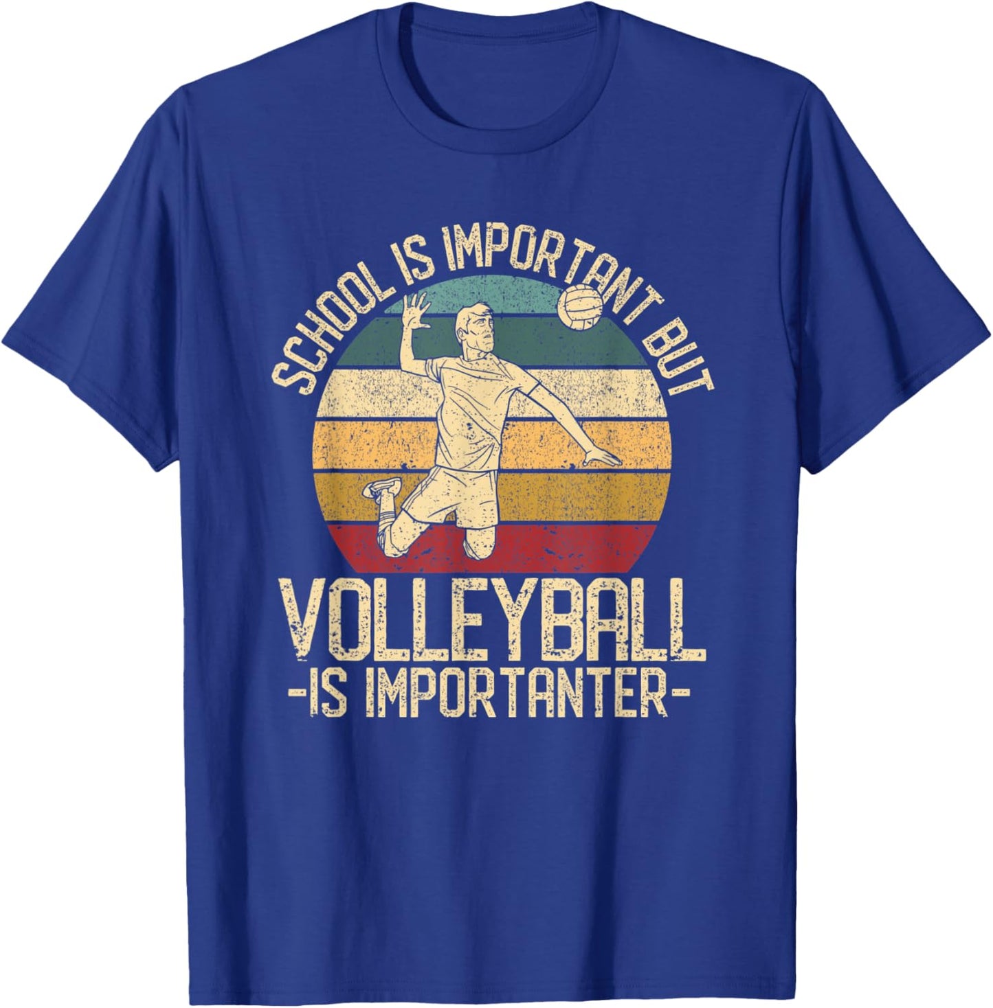 School Is Important But Volleyball Is Importanter T-Shirt - T-Shirt | Royal