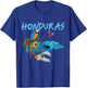 Honduras Map Nature Parrot Diving Souvenir Pride T-Shirt - T-Shirt | Royal