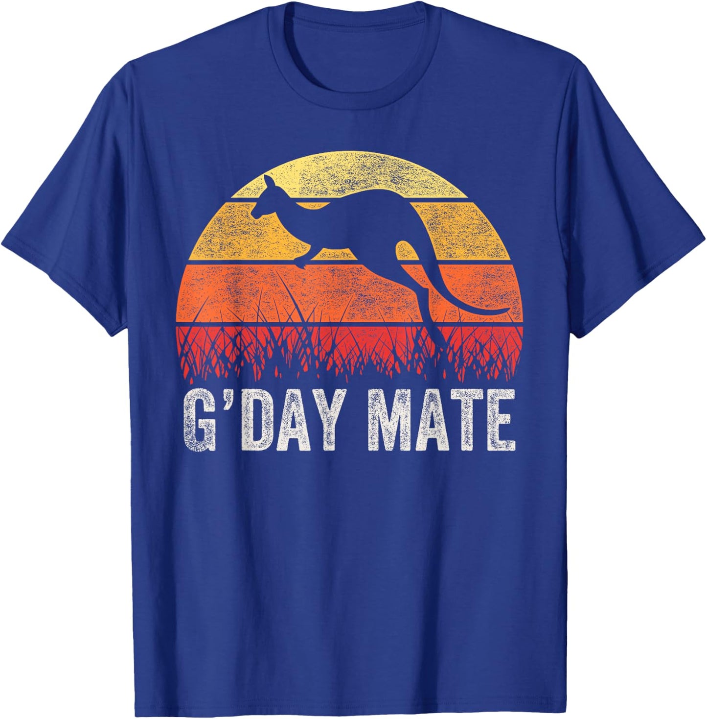 Australia G'Day Mate Shirt Funny Kangaroo Australian Vintage T-Shirt - T-Shirt | Royal