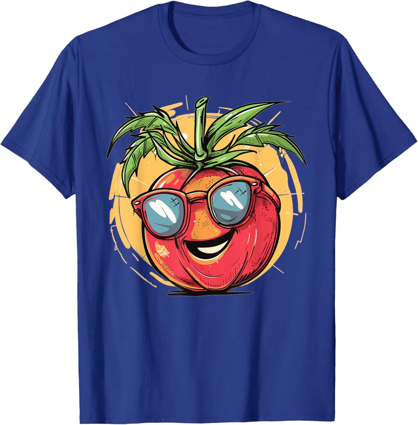 Cute Tomato With Sunglasses I Tomato T-Shirt - T-Shirt | Royal