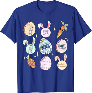 ICU Nurse Easter Bunny Intensive Care Unit Easter Day Outfit T-Shirt - T-Shirt | Royal