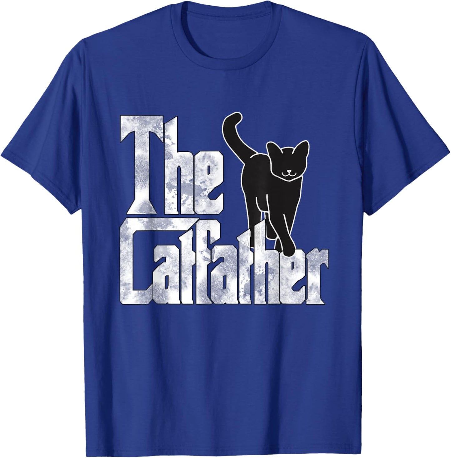 The Catfather Black Cat Father Mafia Whiskers Male Daddy T-Shirt - T-Shirt | Royal