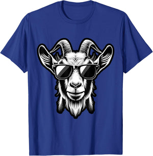 Cool Goat with Sunglasses T-Shirt - T-Shirt | Royal
