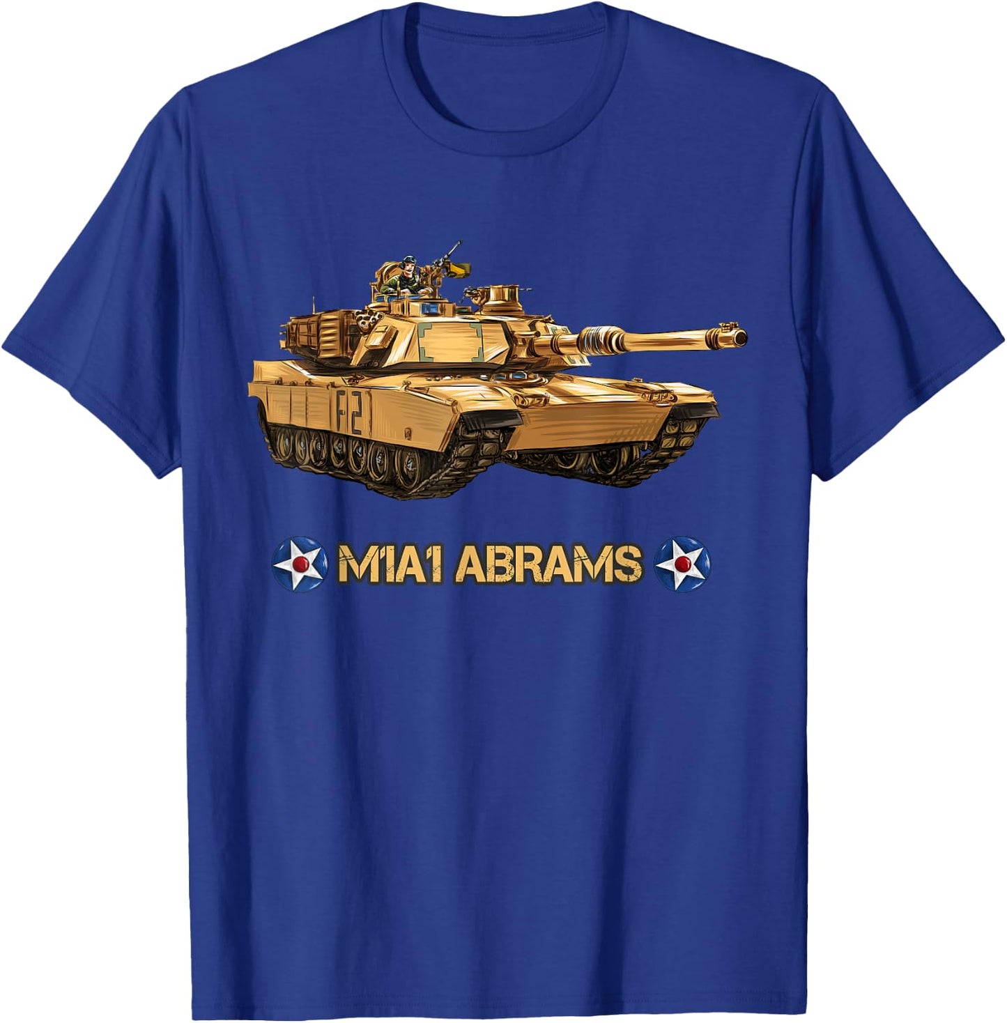 Vintage United States US Military Abrams Main Battle Tank T-Shirt - T-Shirt | Royal