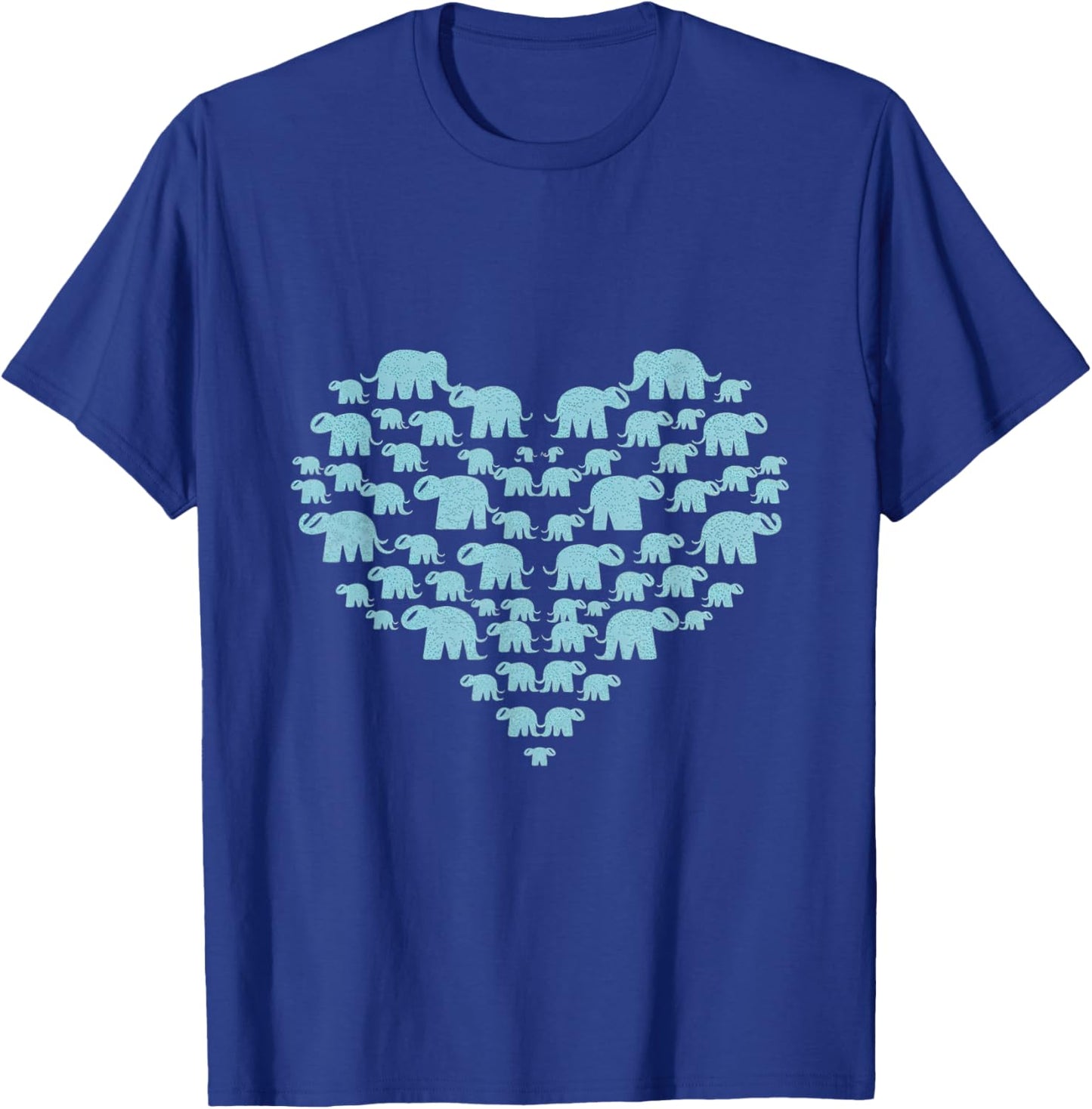 Heart Elephants Love Animal Wildlife Elephant T-Shirt - T-Shirt | Royal