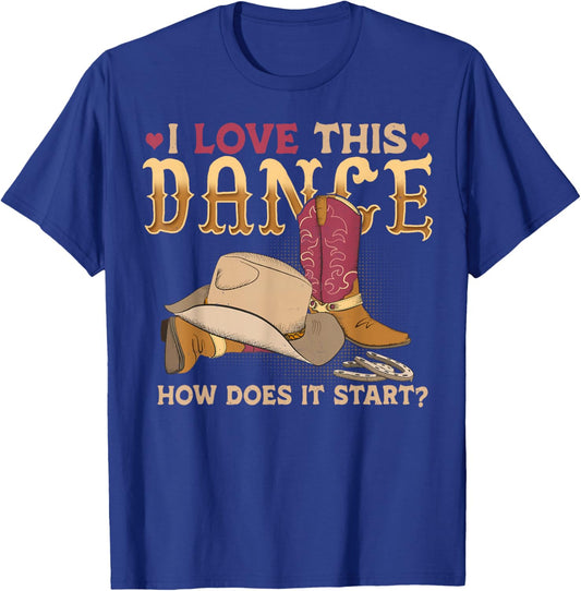 How Does This Dance Start Line Dancer Country T-Shirt - T-Shirt | Royal