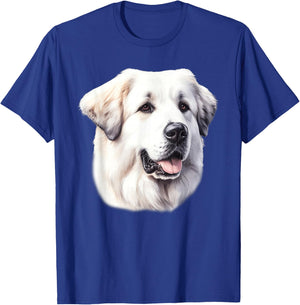 Great Pyrenees Portrait T-Shirt - T-Shirt | Royal
