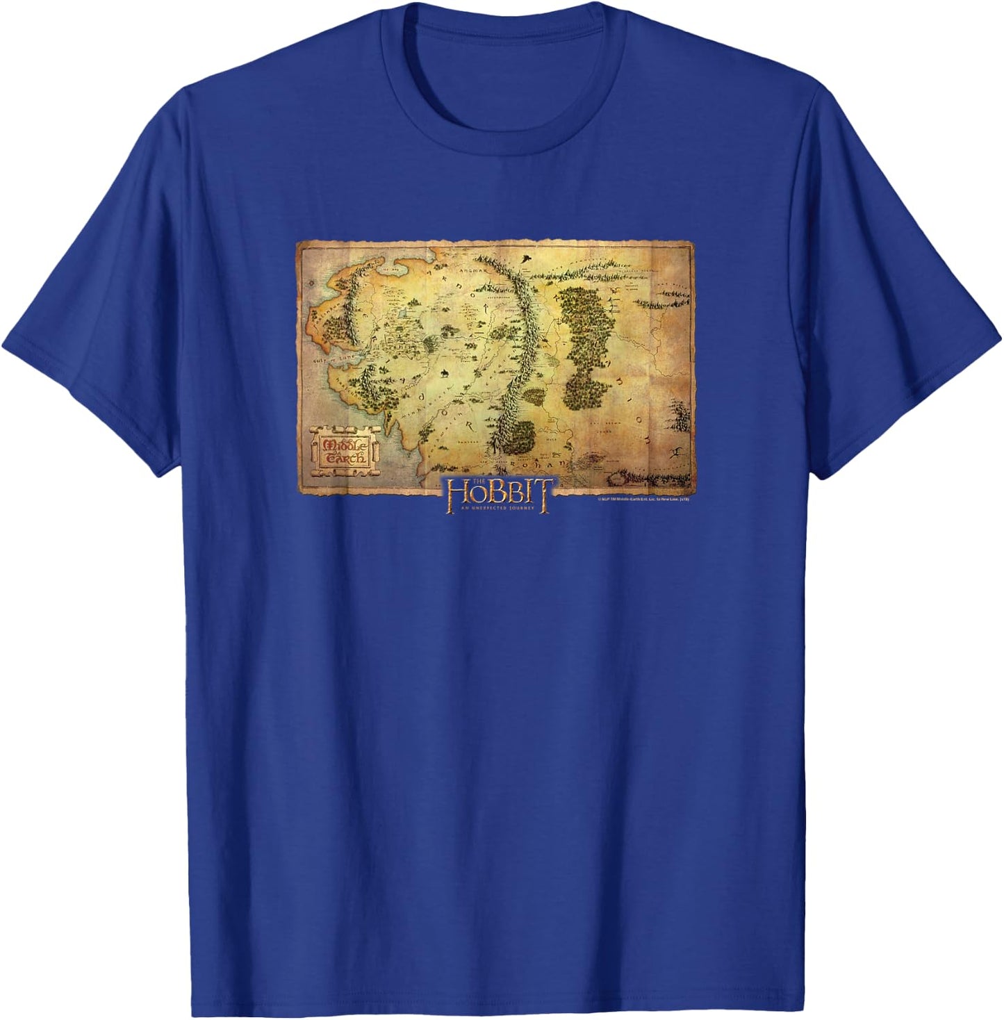 Hobbit Middle Earth Map T-Shirt - T-Shirt | Royal