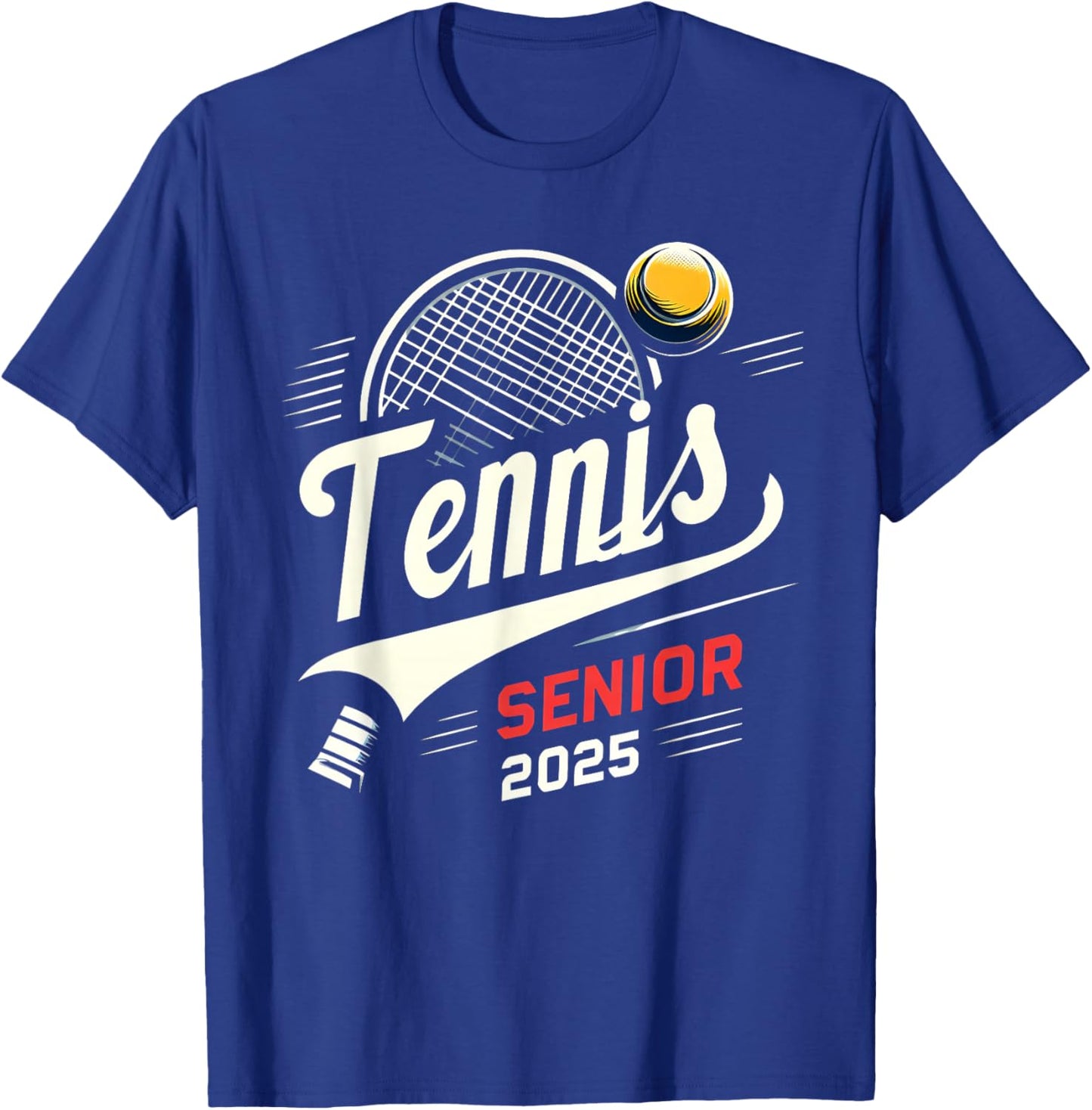 Tennis Senior 2025 Graduation Class of 2025 Graduate Pride T-Shirt - T-Shirt | Royal