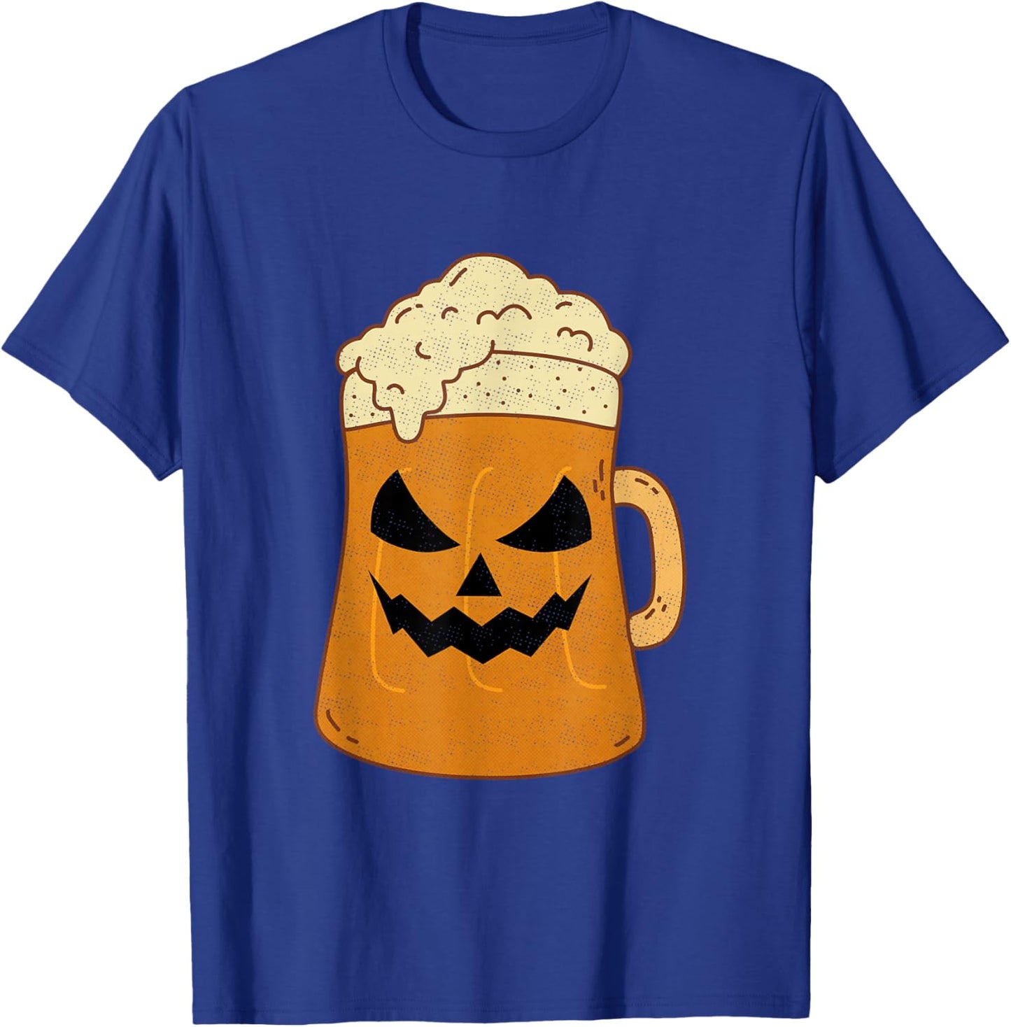 Beer Lover Pumpkin Face Happy Halloween 2024 T-Shirt - T-Shirt | Royal