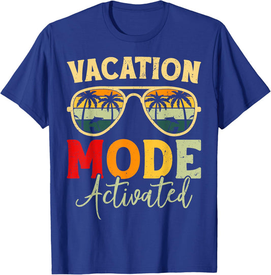 Funny Cruise Vacation Vacay Mode Activated Men Sun T-Shirt - T-Shirt | Royal