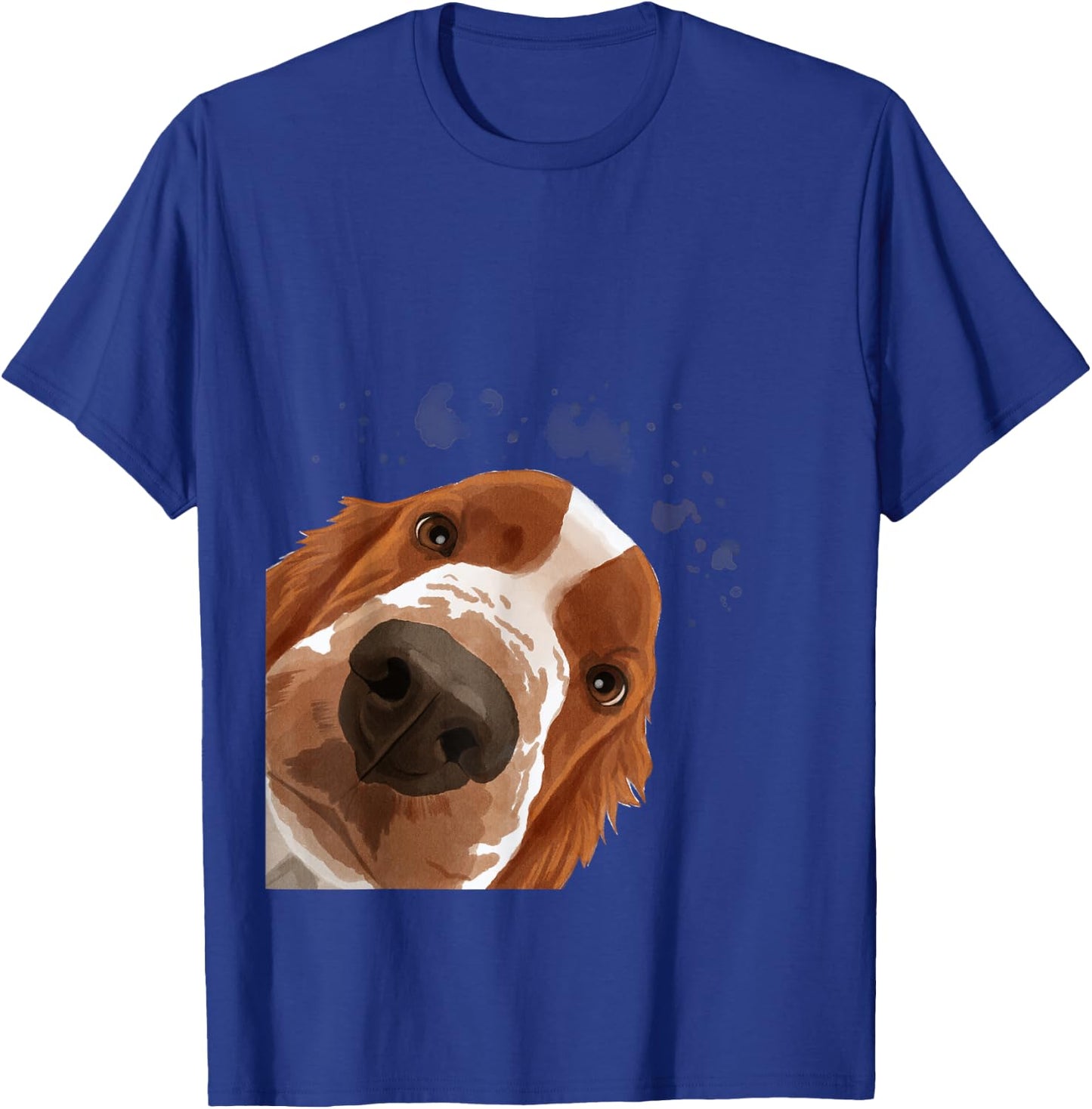 Curious Welsh Springer Spaniel Dog Women Girls Kids T-Shirt - T-Shirt | Royal