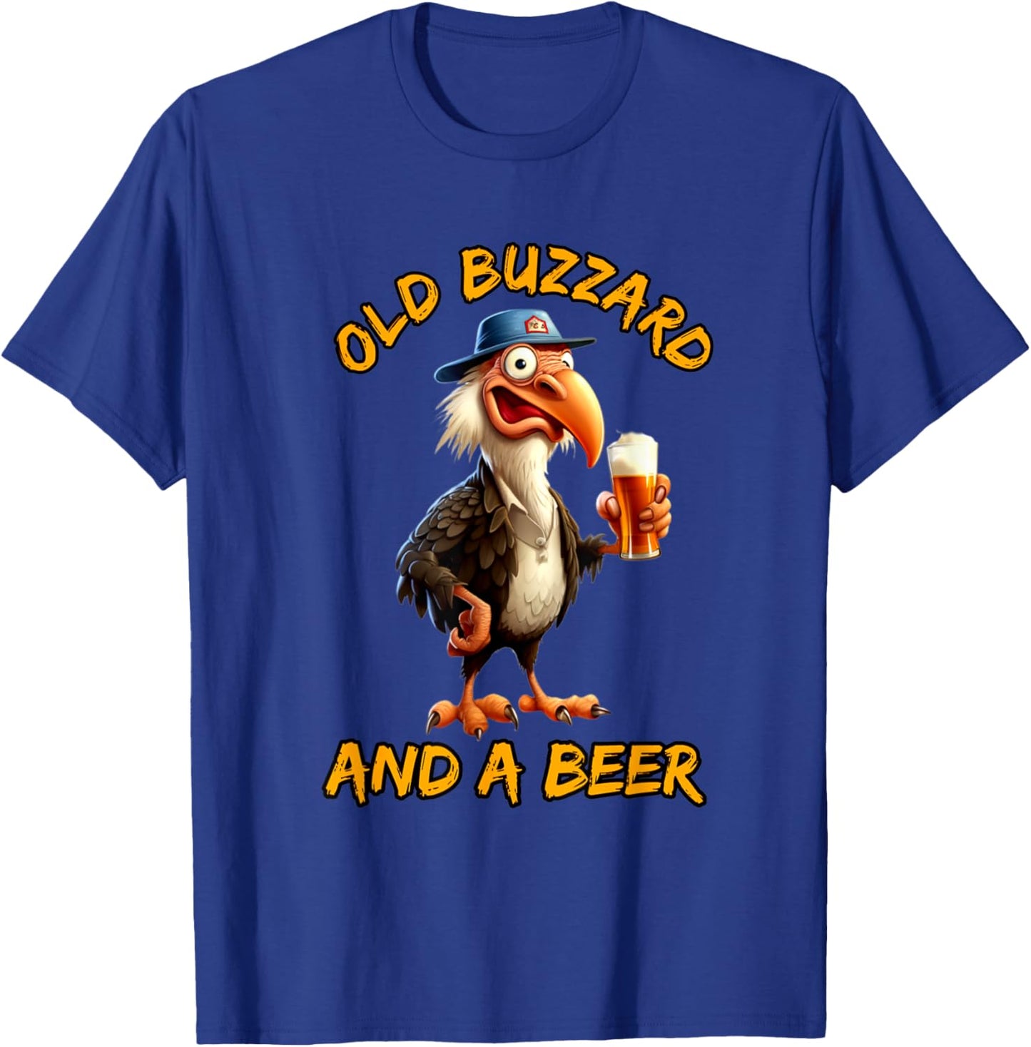 Grandpa Old Buzzard And Beer Old Man Beer Lovers Senior T-Shirt - T-Shirt | Royal