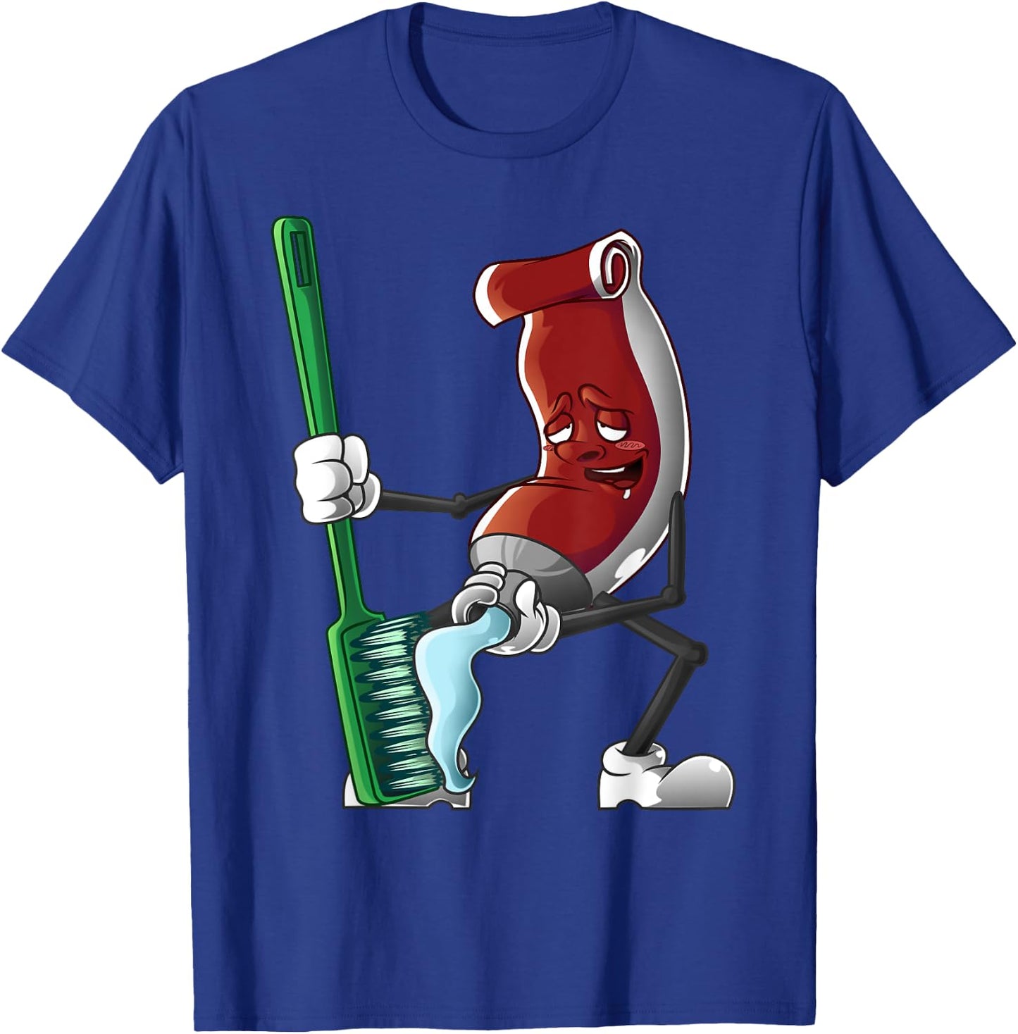 Funny Dirty Toothpaste | Cool Dental Hygienists Funny Gift T-Shirt - T-Shirt | Royal