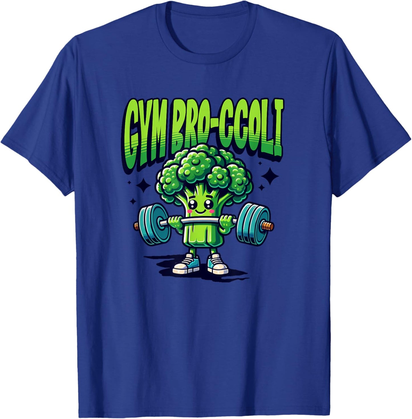 Gym Bro Broccoli Weight Lifting Bodybuilding Fitness T-Shirt - T-Shirt | Royal