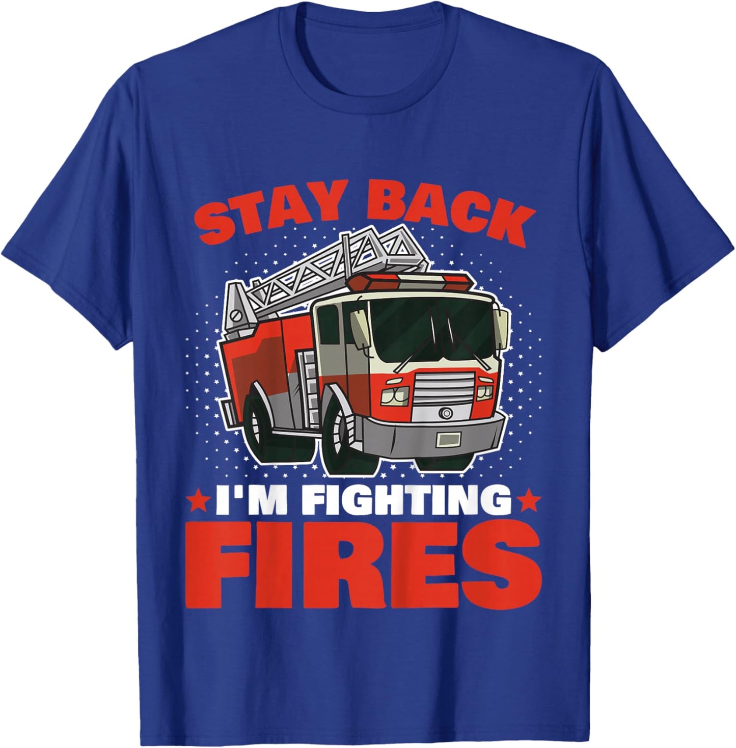 Kids Firefighter Shirt Fireman Shirt for Toddler Boys Firefighter T-Shirt - T-Shirt | Royal