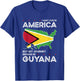 Guyanese American Patriot USA Grown Guyana US Flag T-Shirt - T-Shirt | Royal