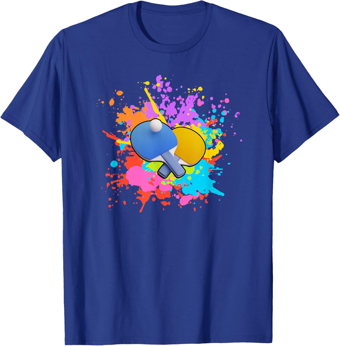 Paint Splash Table Tennis Ping Pong for Children Kids T-Shirt - T-Shirt | Royal