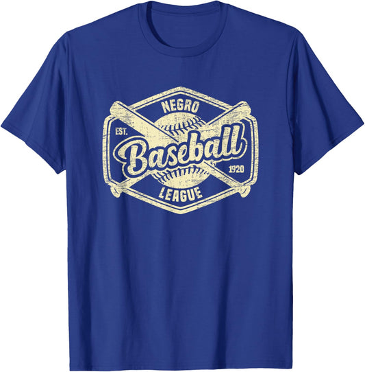 Vintage Negro League Baseball Apparel Black History Month T-Shirt - T-Shirt | Royal