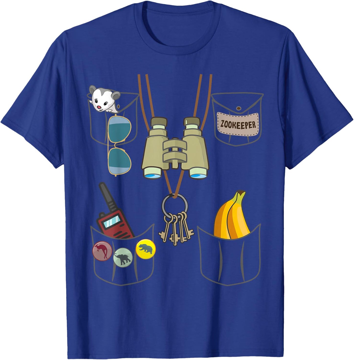 Zookeeper Halloween Jungle Safari Explorer Imitation Costume T-Shirt - T-Shirt | Royal