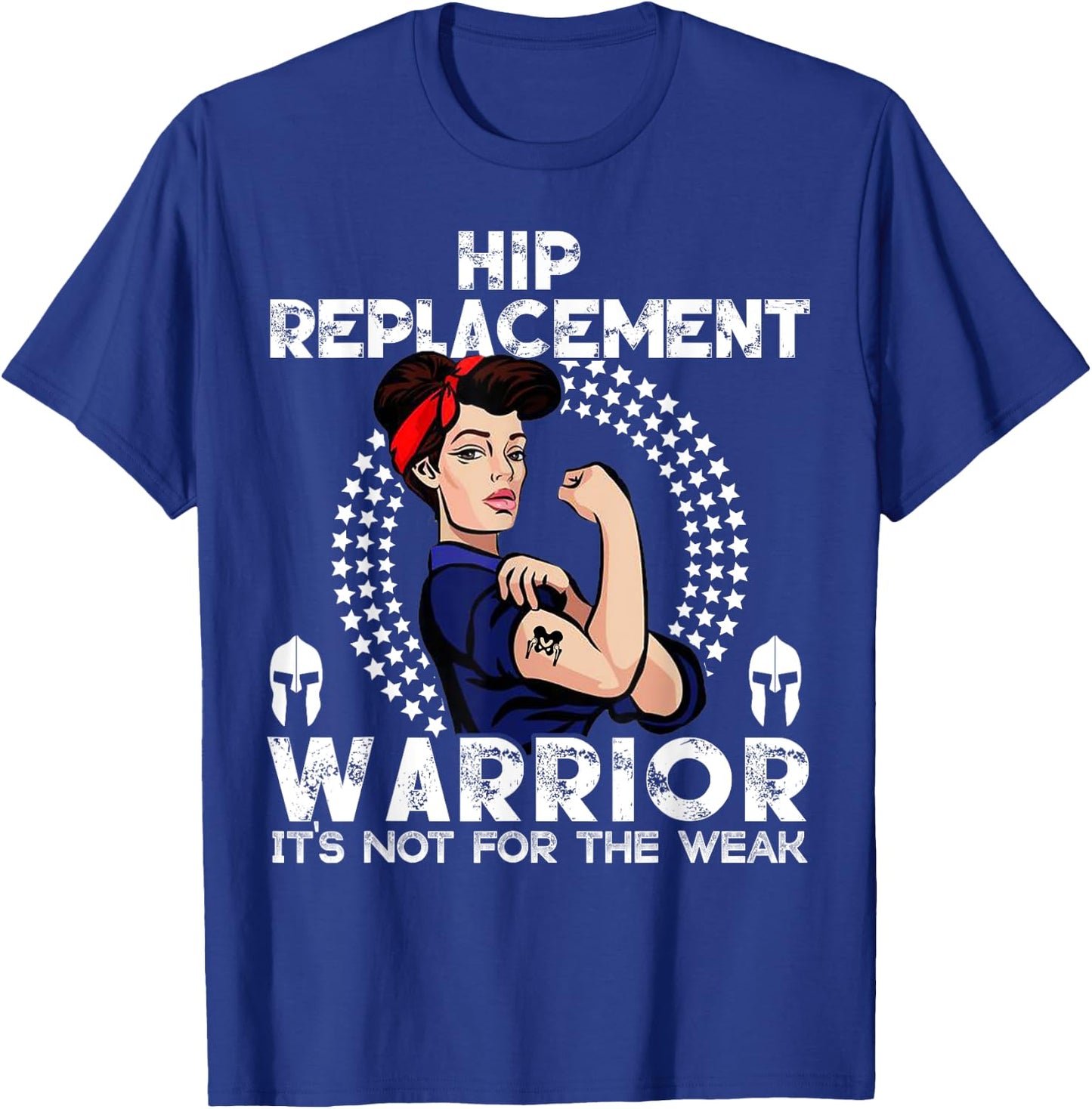 Hip Replacement women Warrior Awareness Gift T-Shirt - T-Shirt | Royal