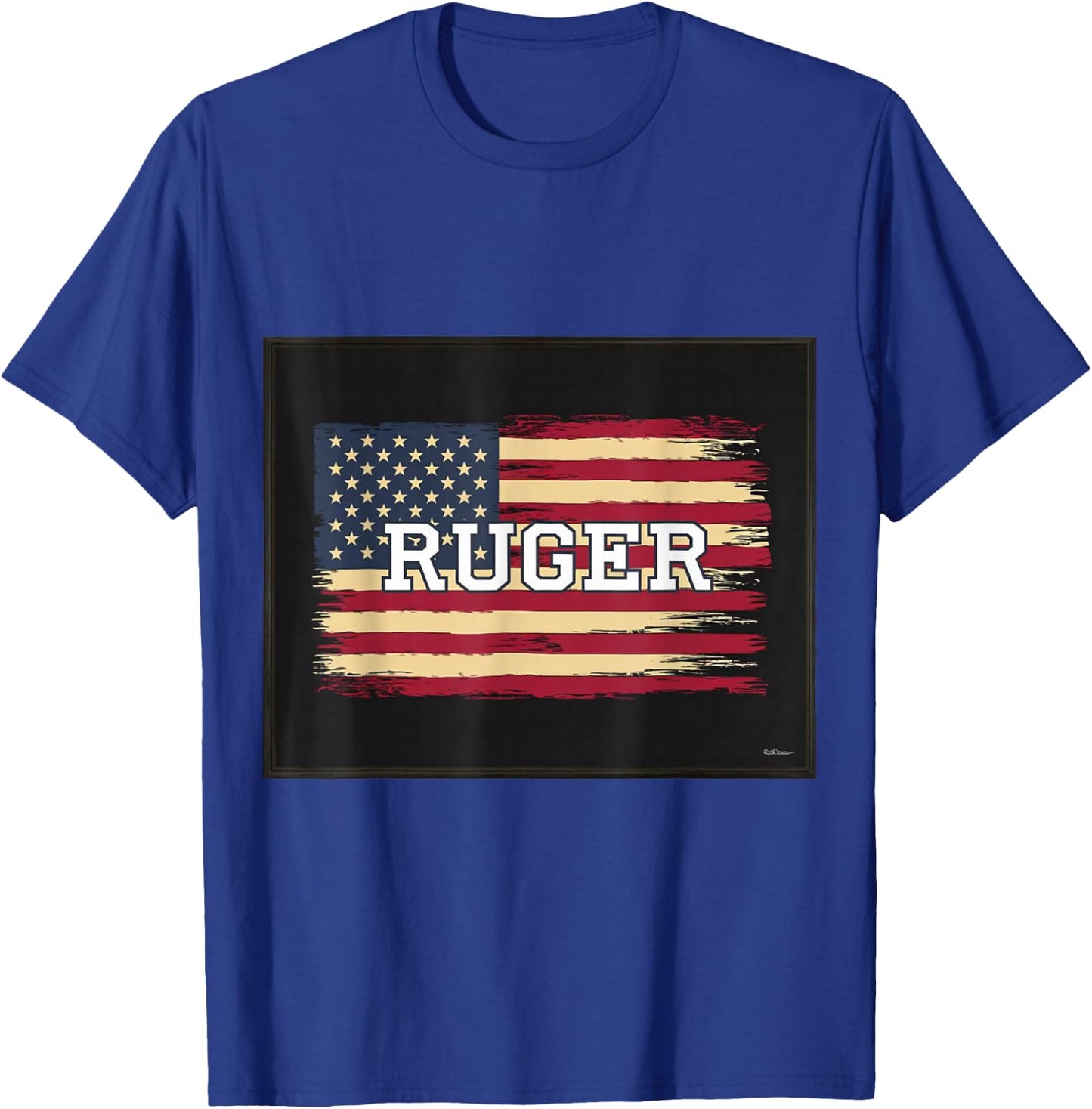 Ruger Family American Flag T-Shirt - T-Shirt | Royal