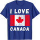 I Love Canada Heart Canadian Family Travel Souvenir T-Shirt - T-Shirt | Royal