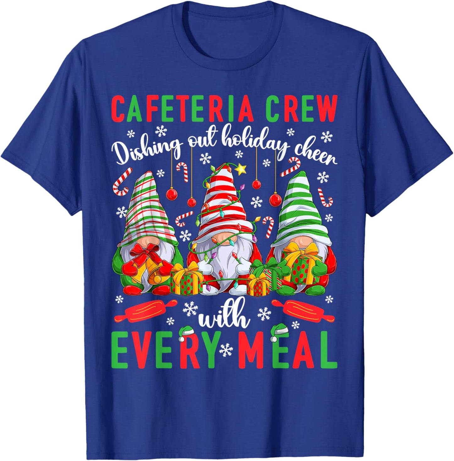 Cafeteria Crew Christmas Lunch Lady Squad Xmas Party T-Shirt - T-Shirt | Royal