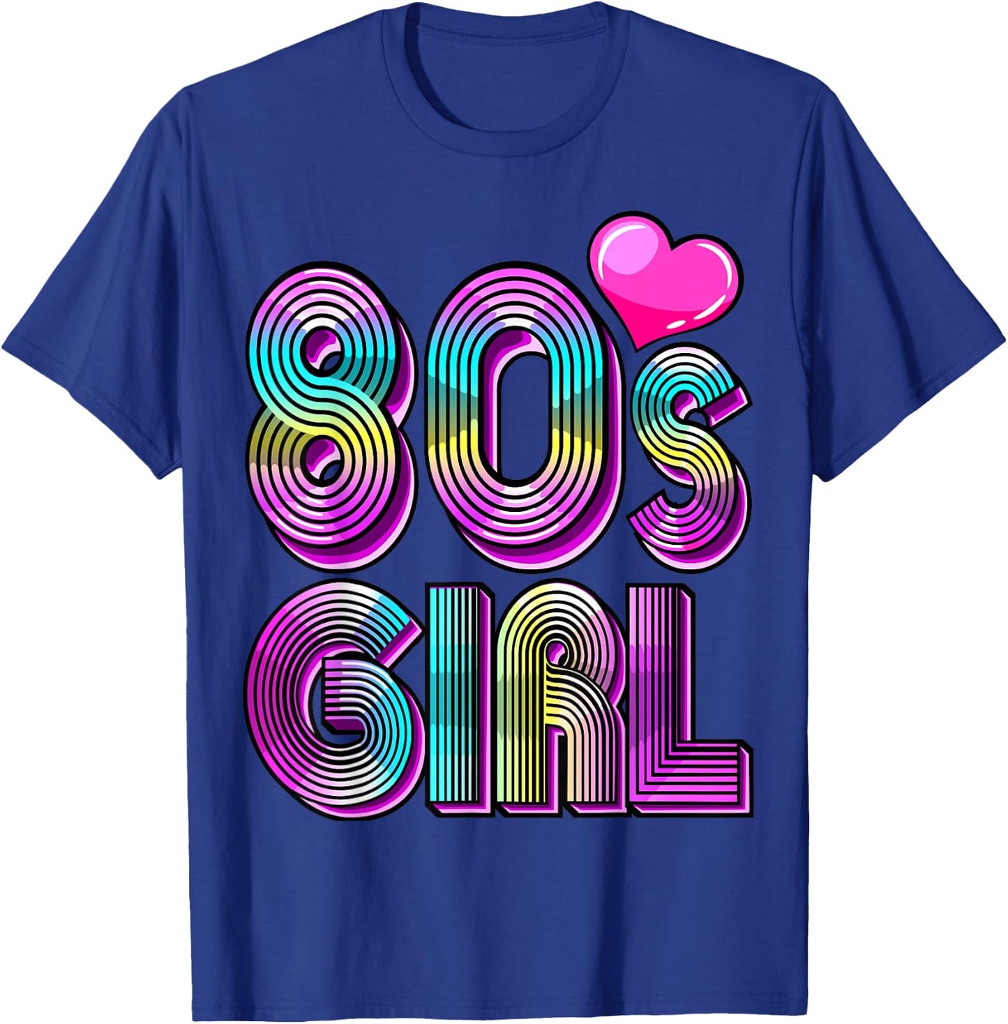 80's Girl Birthday Party Costume Retro Vintage Gift Women T-Shirt - T-Shirt | Royal