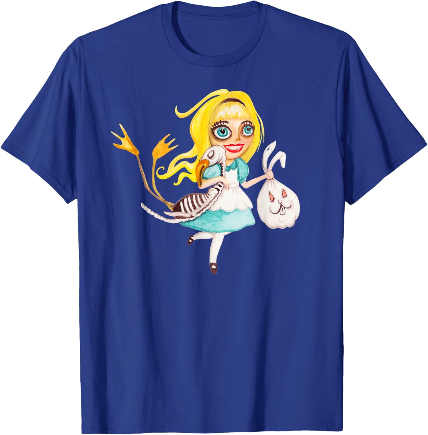 Yellow Hair Girl - Halloween Trick or Treat Design T-Shirt - T-Shirt | Royal