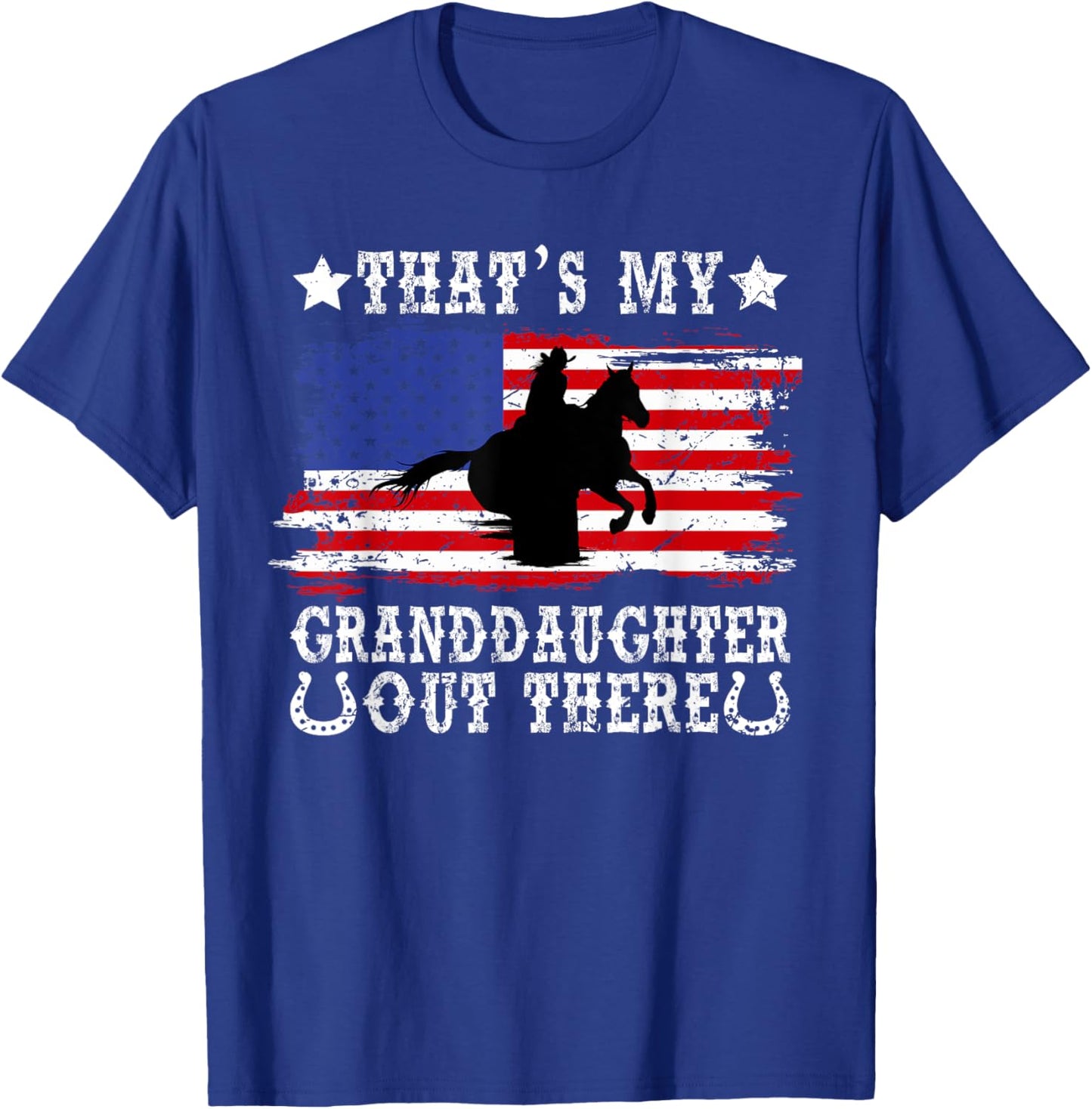 My Granddaughter Barrel Racing Grandma Of A Barrel Racer T-Shirt - T-Shirt | Royal
