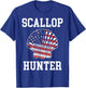 American Flag Scallop Hunter Hunting Scalloping T-Shirt - T-Shirt | Royal