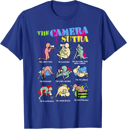 Funny Camera Sutra Gift design design T-Shirt - T-Shirt | Royal