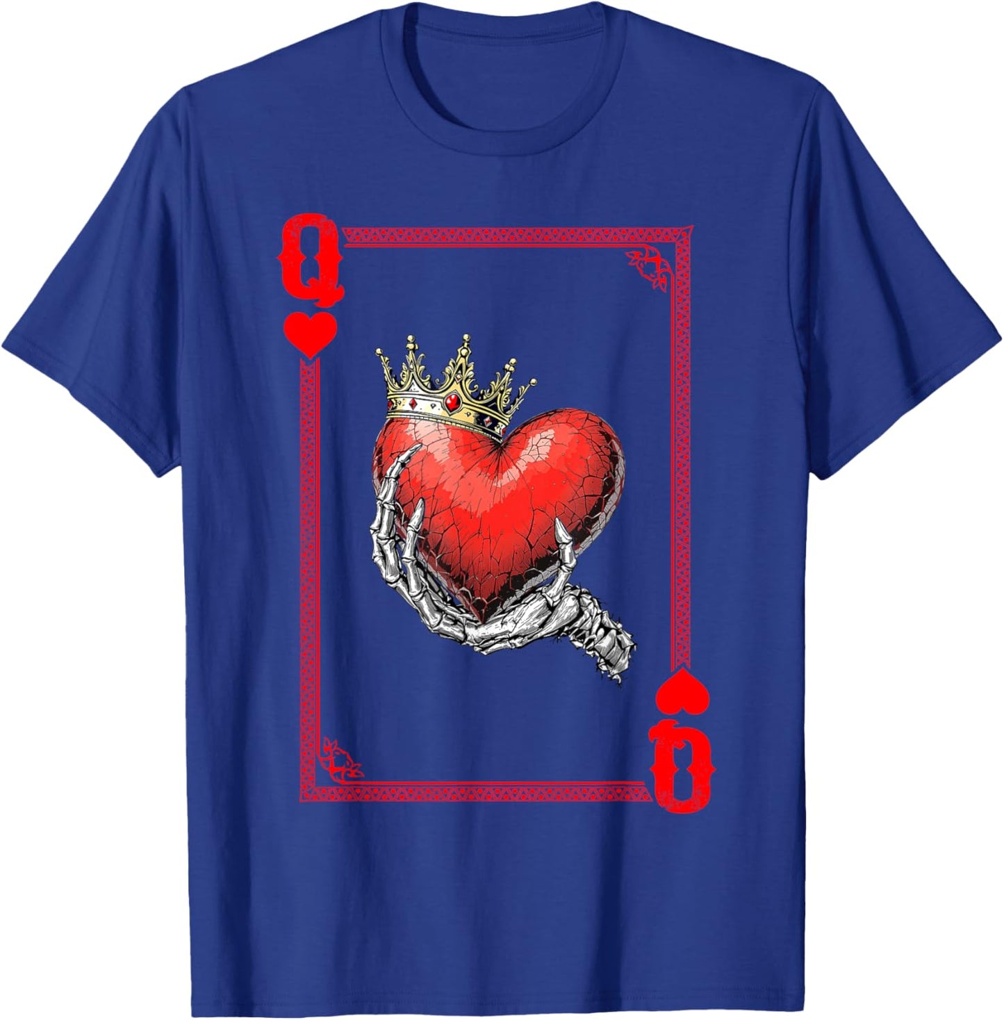 Queen King Of Hearts Playing Card Couple Matching Valentine T-Shirt - T-Shirt | Royal