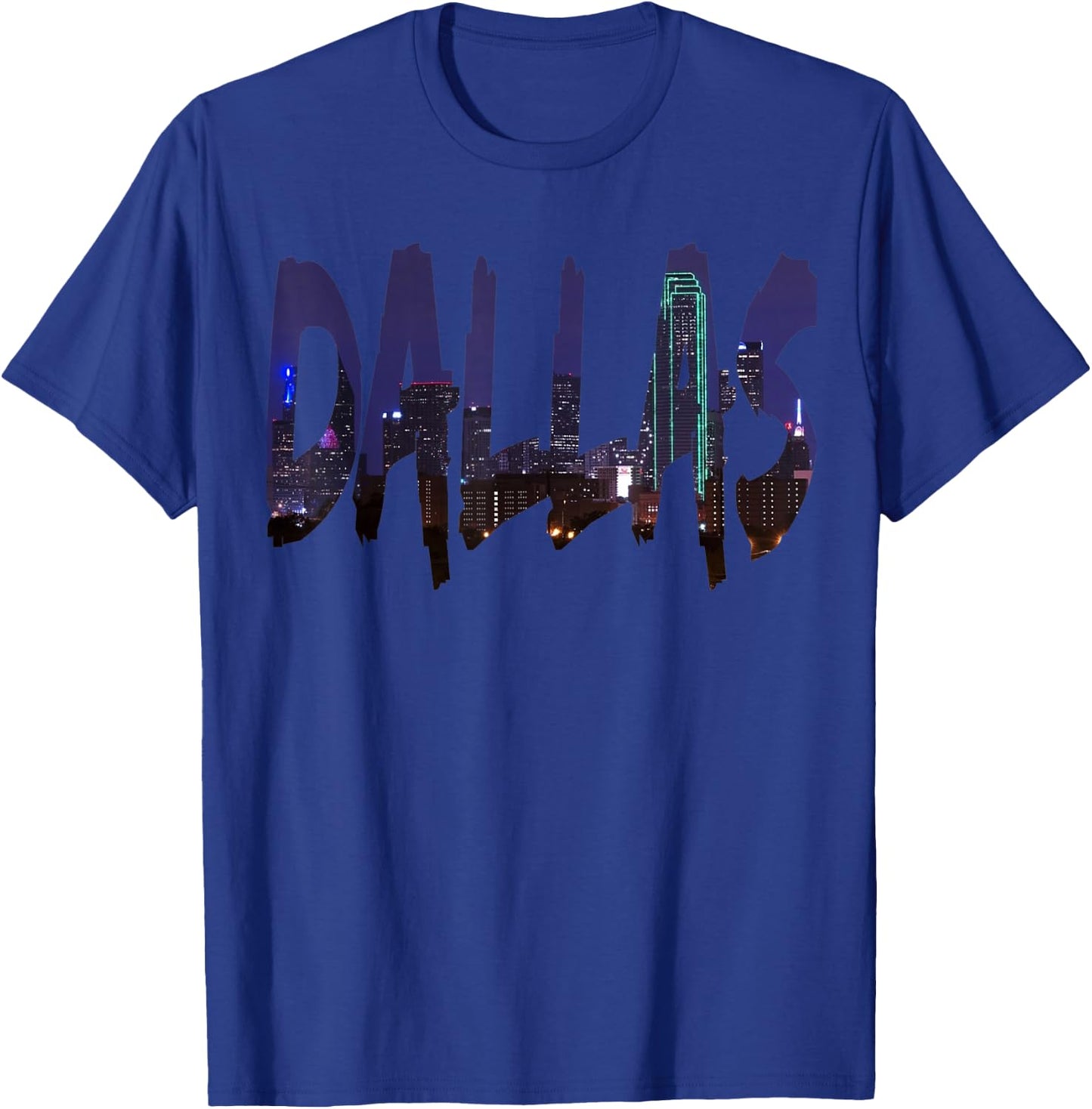 DALLAS Texas Skyline Photo Photograph T-Shirt - T-Shirt | Royal