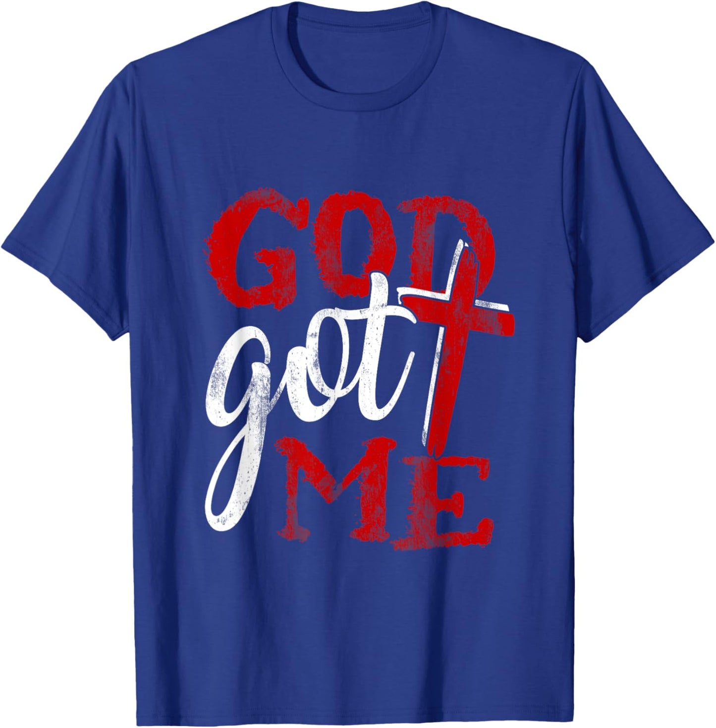 God Christian Faithcross Got Me Religion Quote Inspriration T-Shirt - T-Shirt | Royal