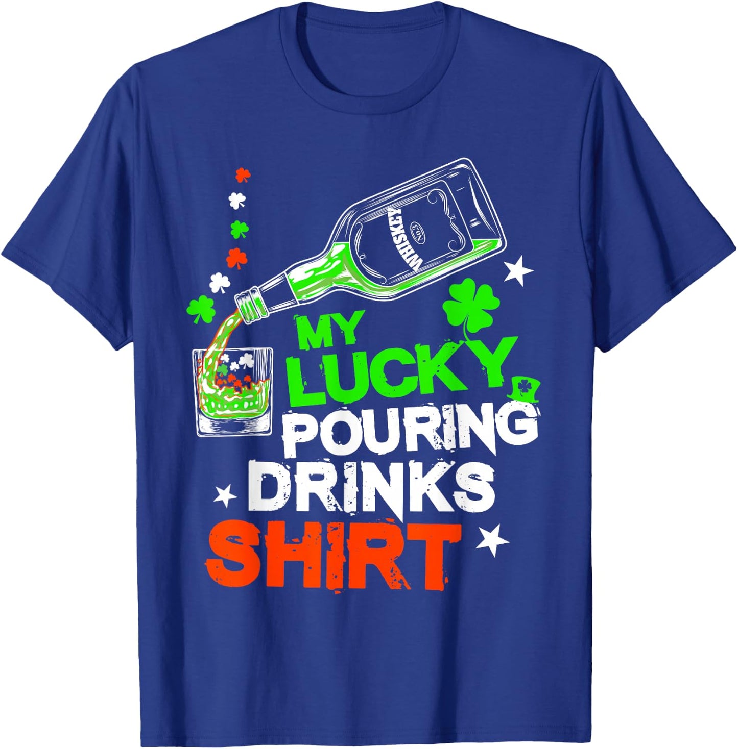 St Patricks Bartender Lucky Pouring Drinks Bartending Shirt T-Shirt - T-Shirt | Royal