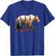 Bear Forest Mountains Trees Nature Sunset Outdoor Graphic T-Shirt - T-Shirt | Royal