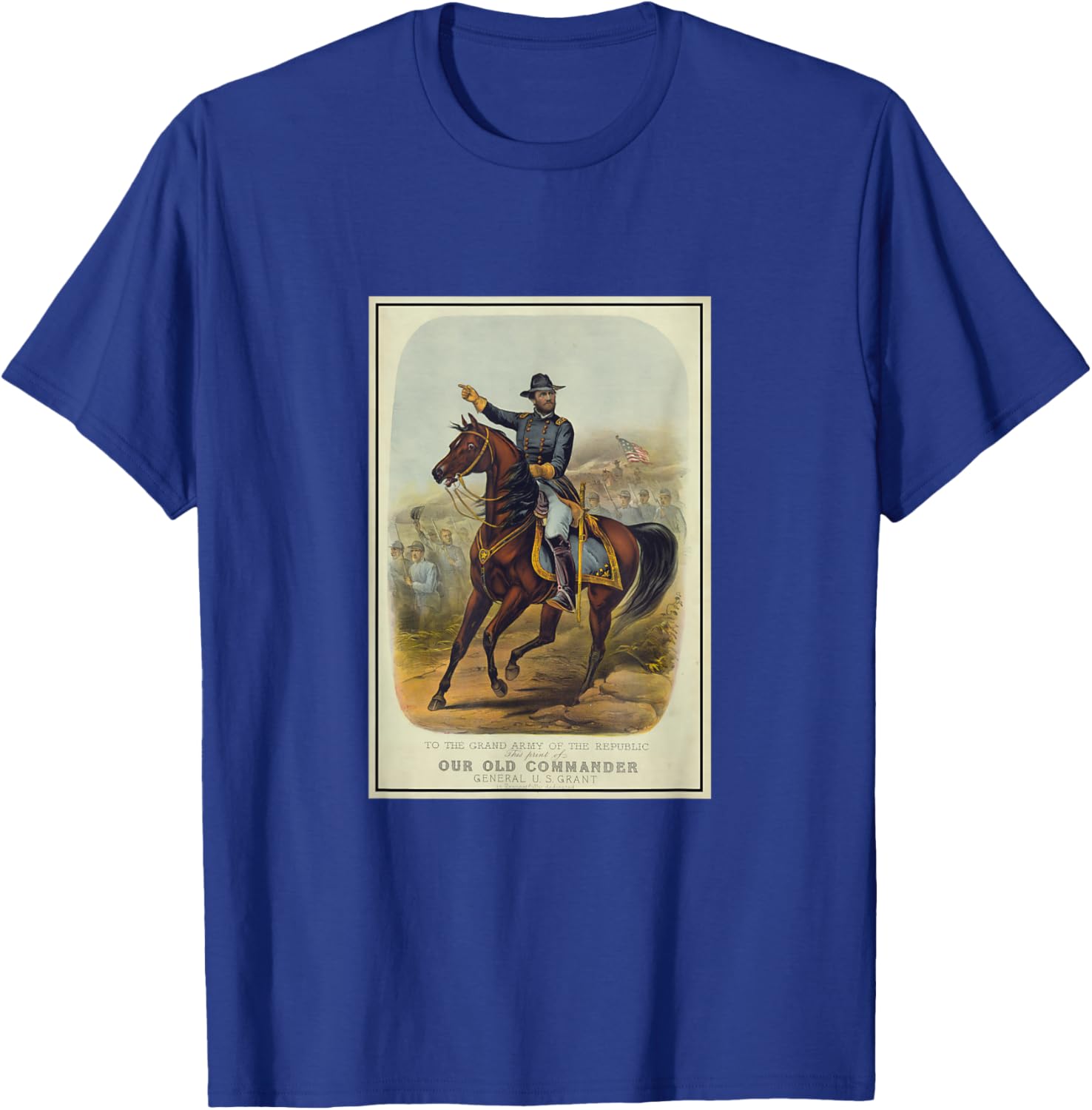 Ulysses S. Grant on Horseback T-Shirt - T-Shirt | Royal