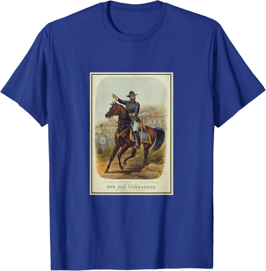 Ulysses S. Grant on Horseback T-Shirt - T-Shirt | Royal